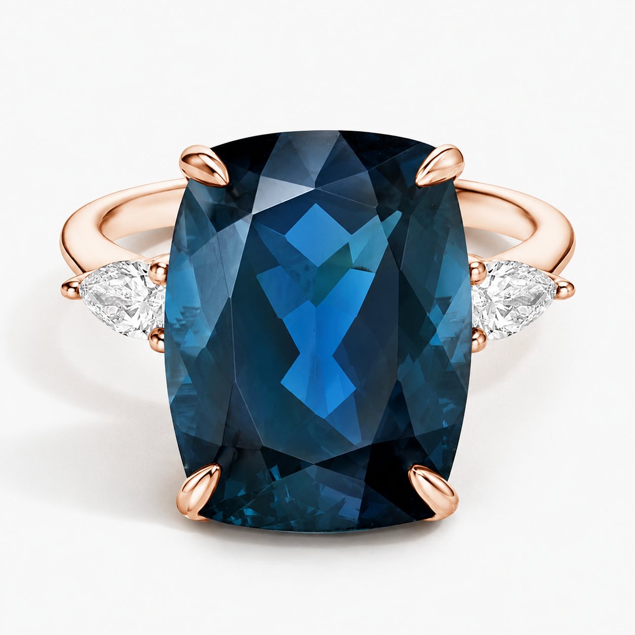 London Blue Topaz Pavé Ring