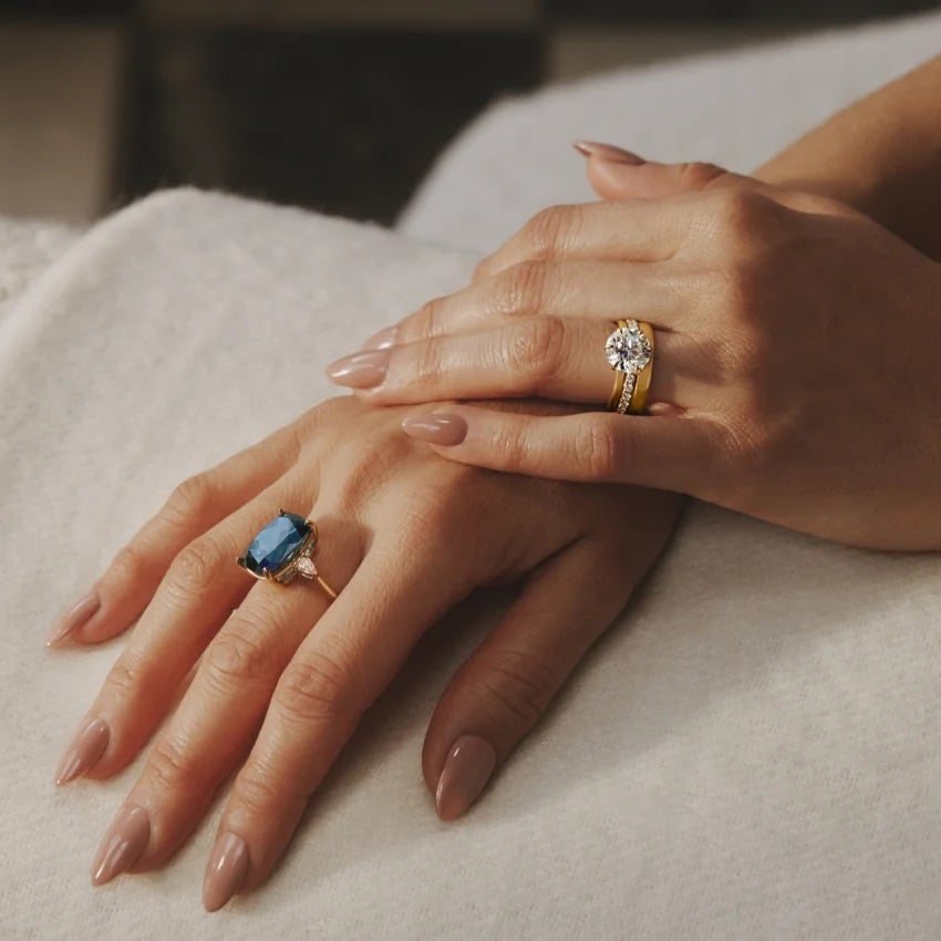 London Blue Topaz Pavé Ring