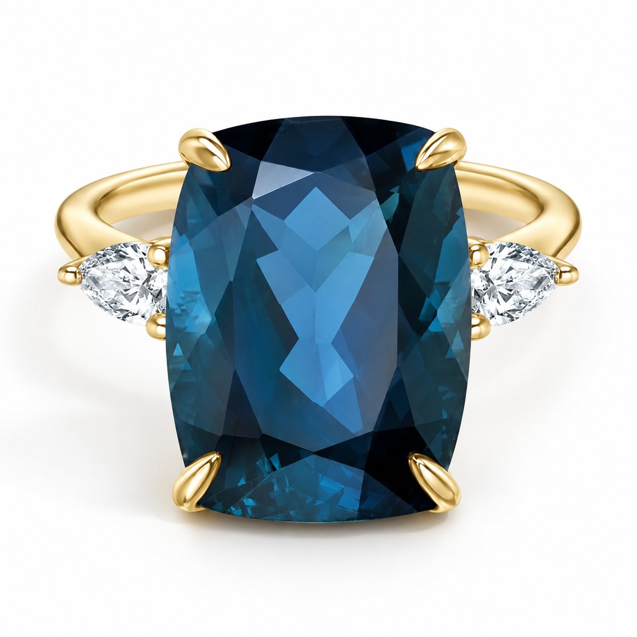 London Blue Topaz Pavé Ring
