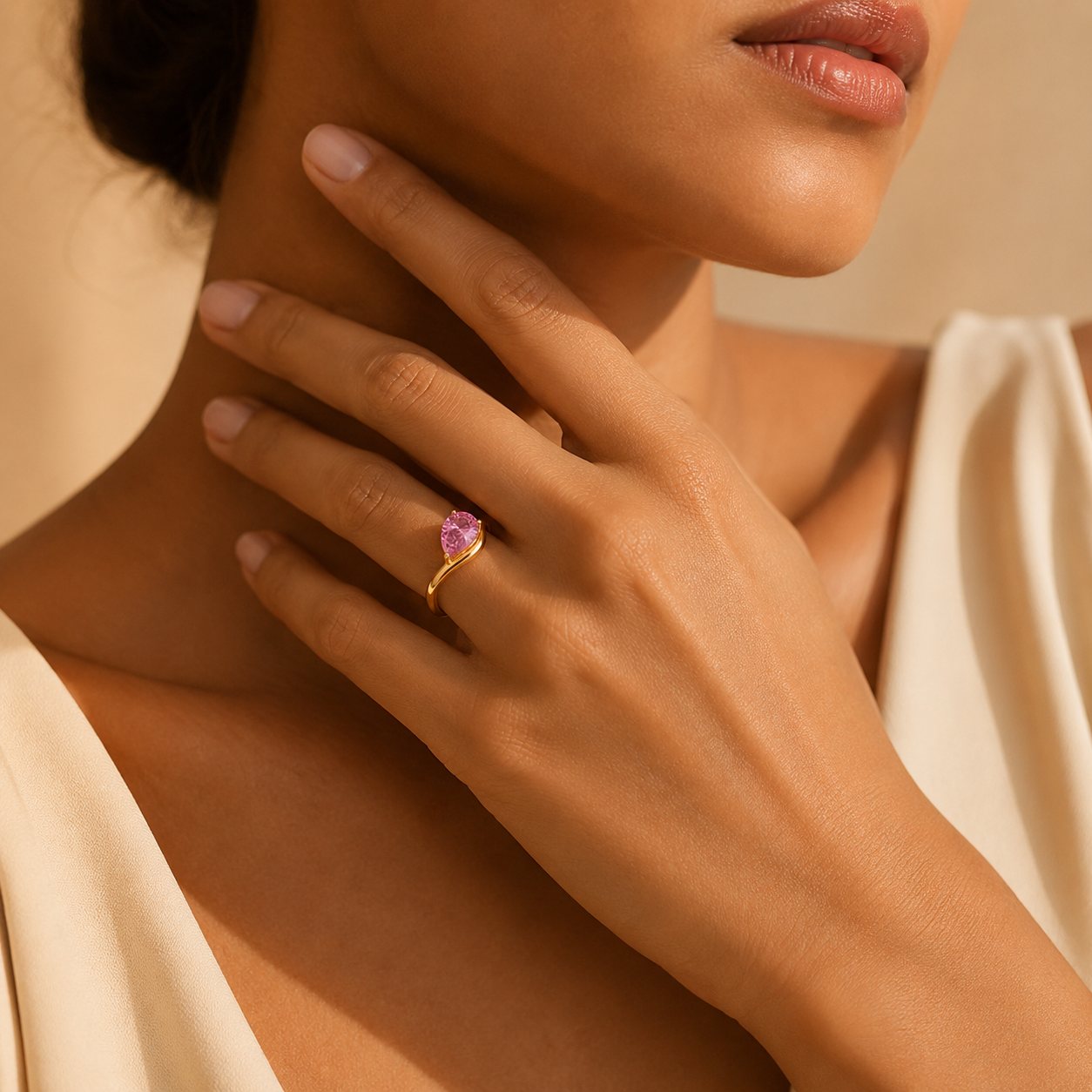 Pink Sapphire Statement Ring