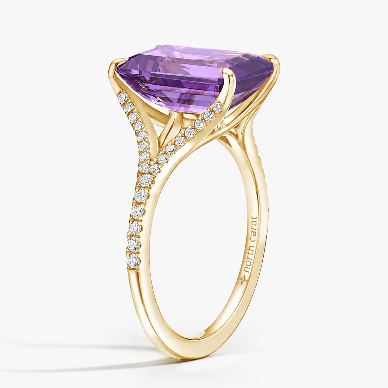 Emerald-Cut Amethyst Art Deco Cocktail Ring