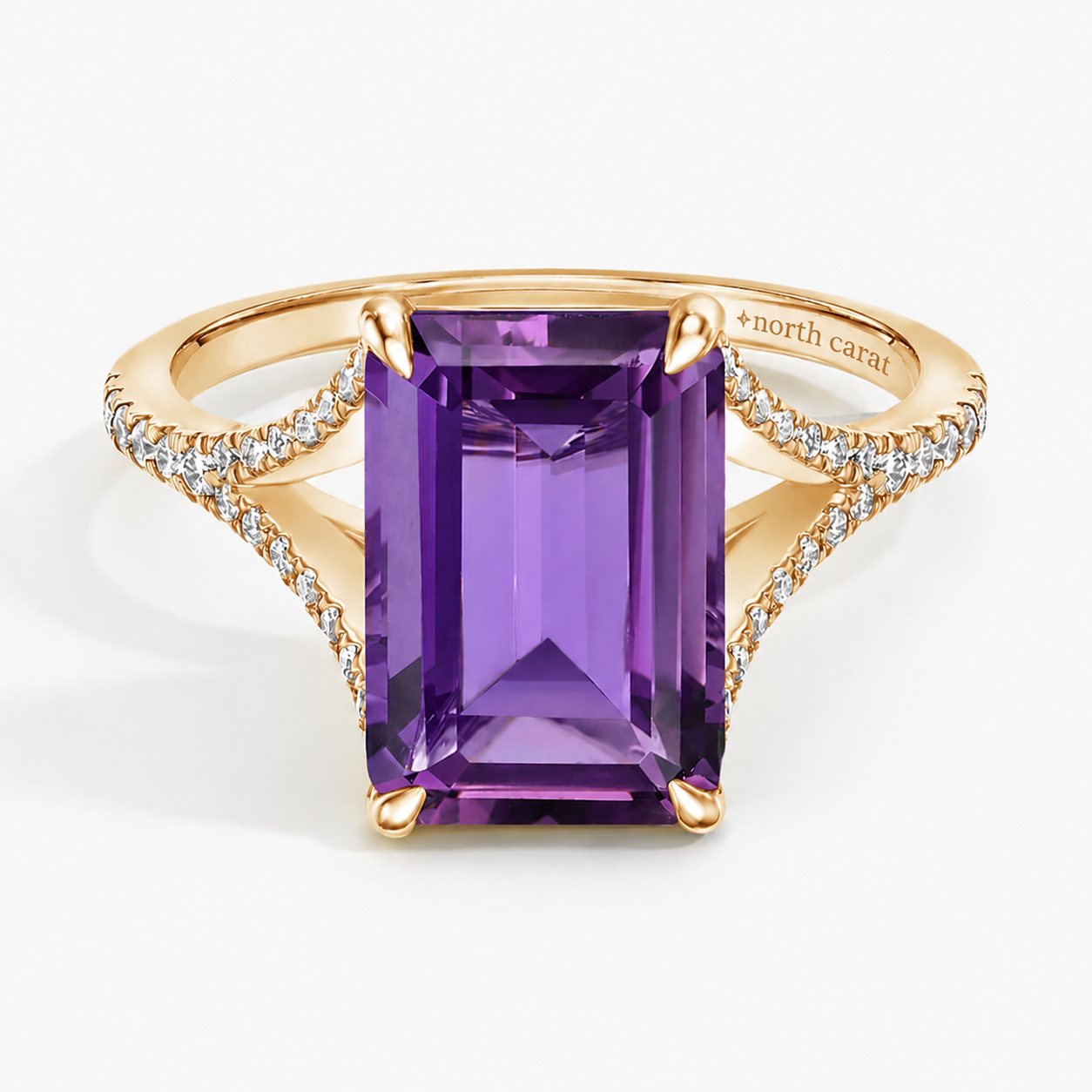 Emerald-Cut Amethyst Art Deco Cocktail Ring