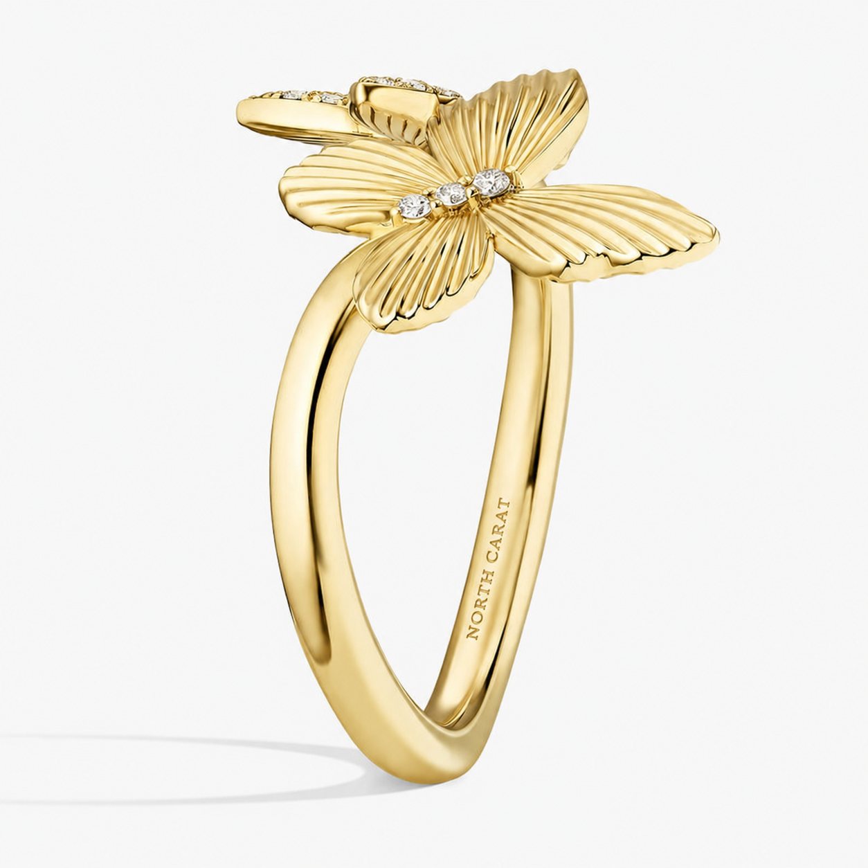 Diamond Butterfly Duo Ring