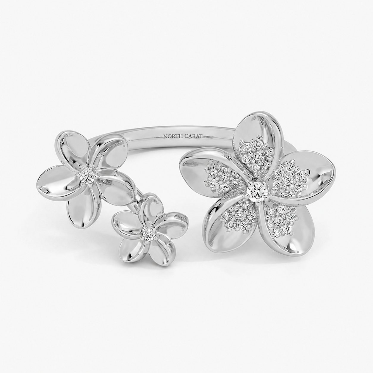 Tropical Blossom Diamond Open Ring