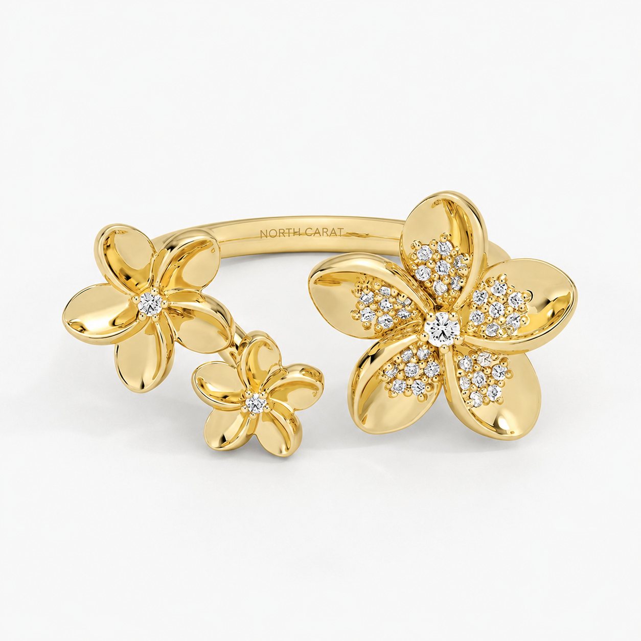 Tropical Blossom Diamond Open Ring