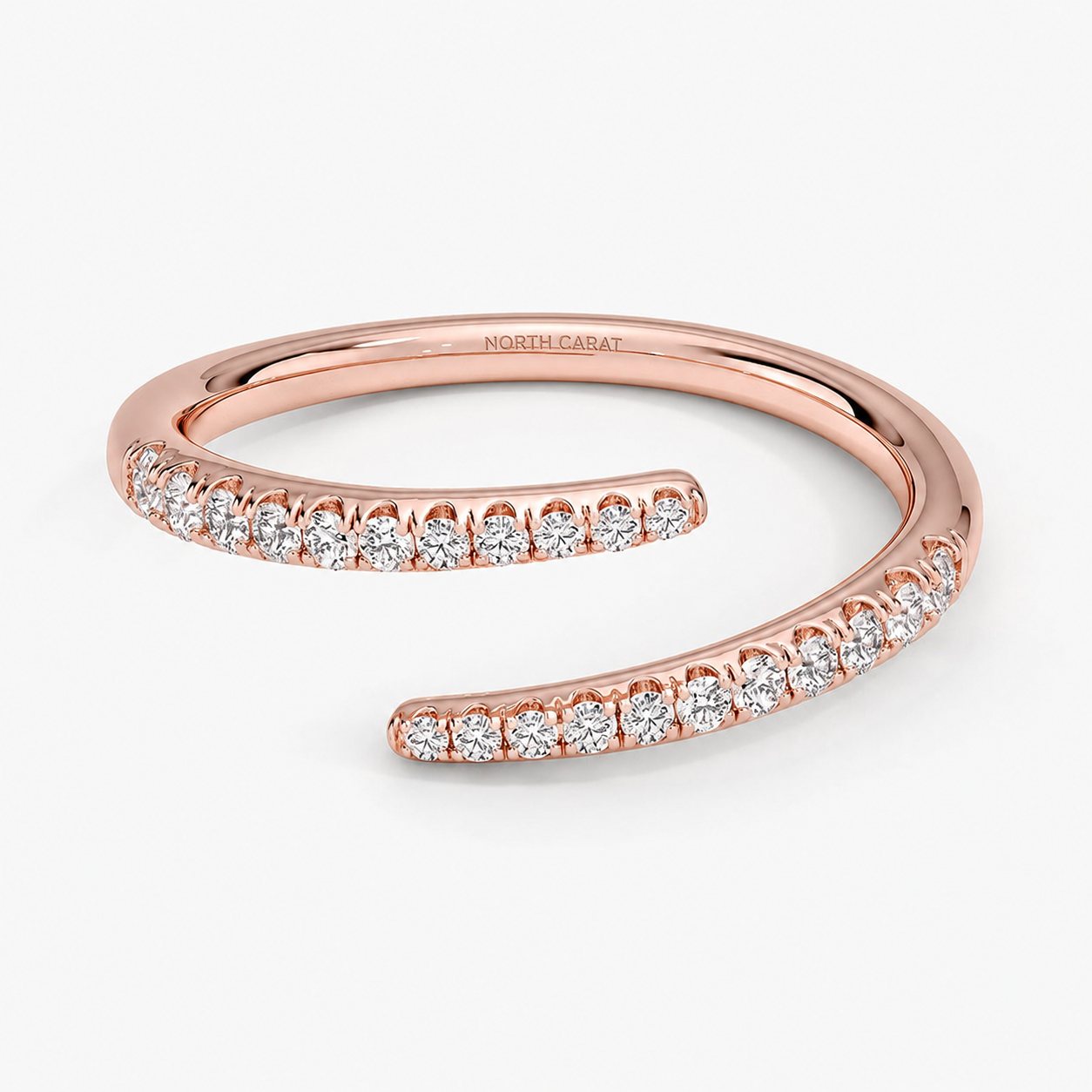 Diamond Spiral Wrap Ring