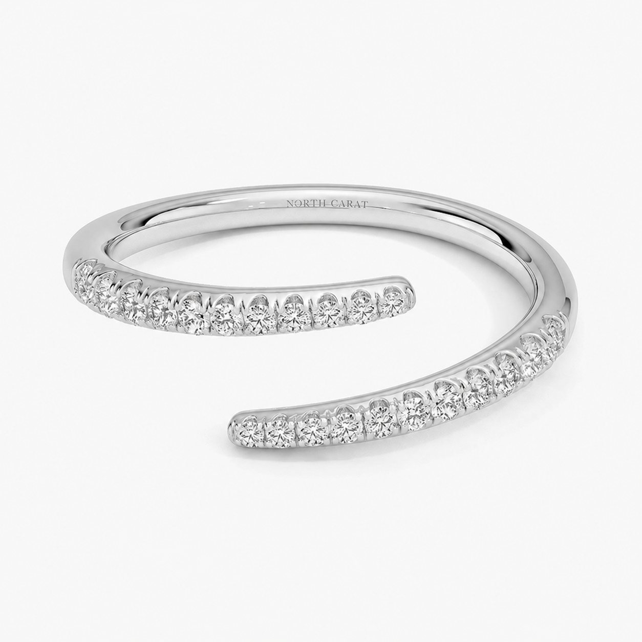 Diamond Spiral Wrap Ring