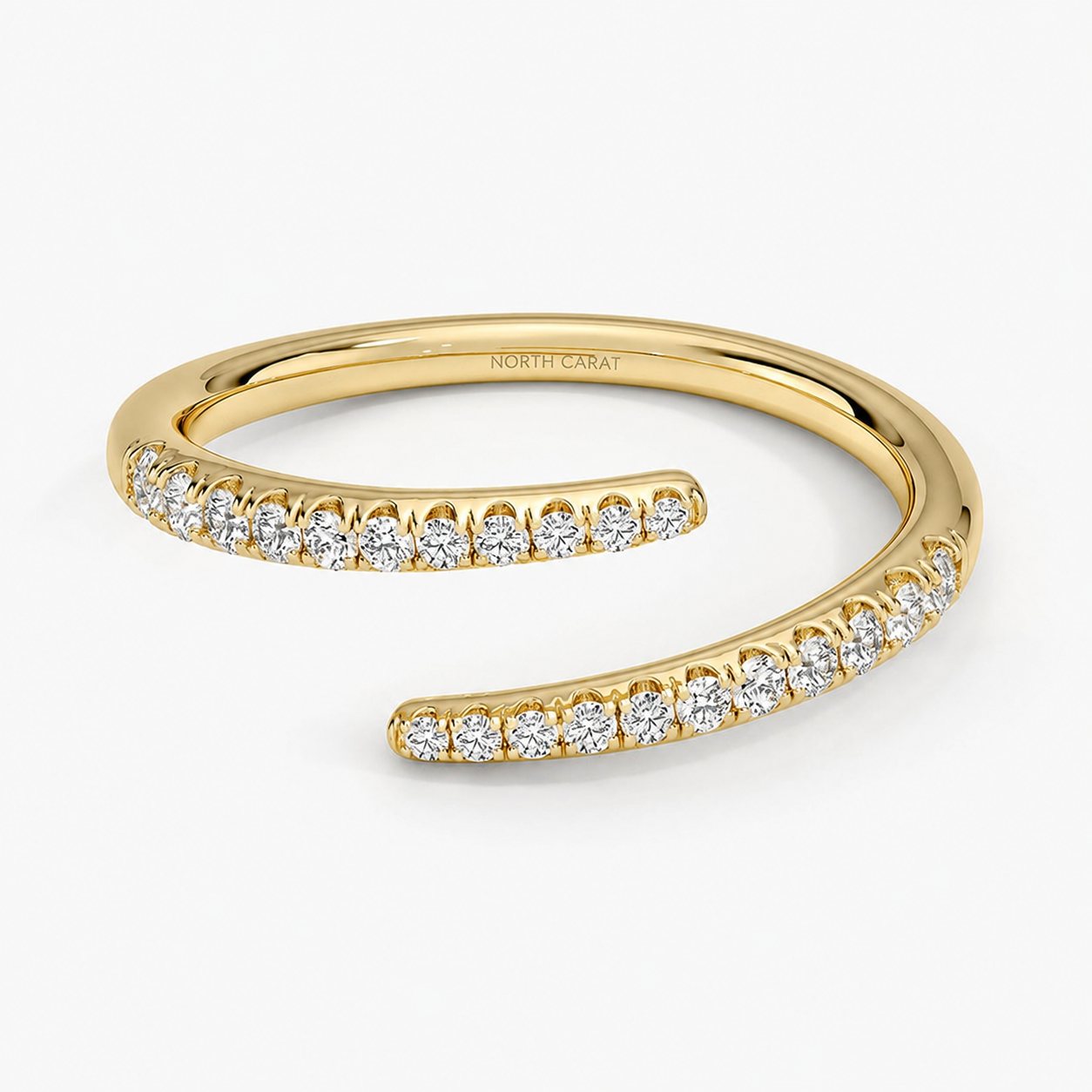 Diamond Spiral Wrap Ring