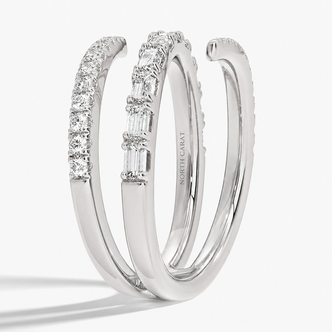 Mixed Diamond Wrap Ring