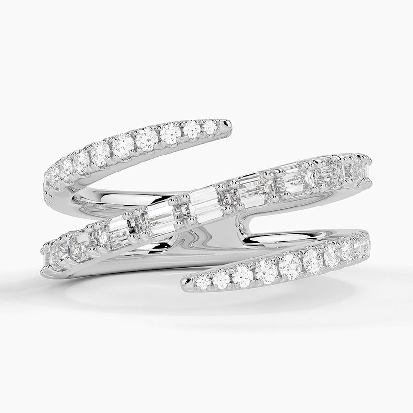Mixed Diamond Wrap Ring