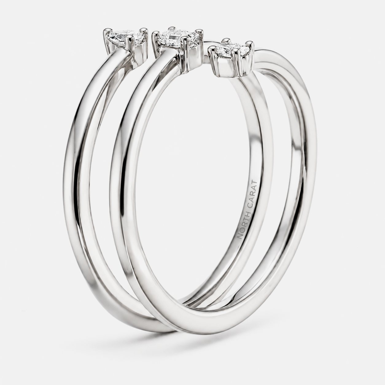 Three-Stone Diamond Wrap Ring