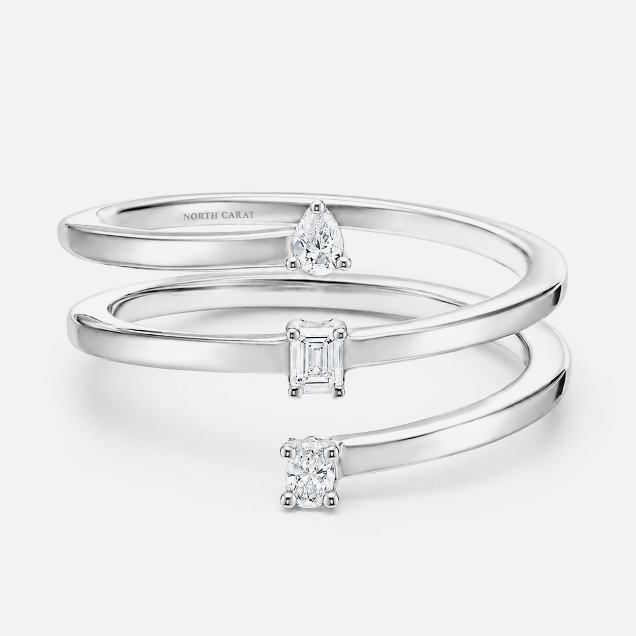 Three-Stone Diamond Wrap Ring
