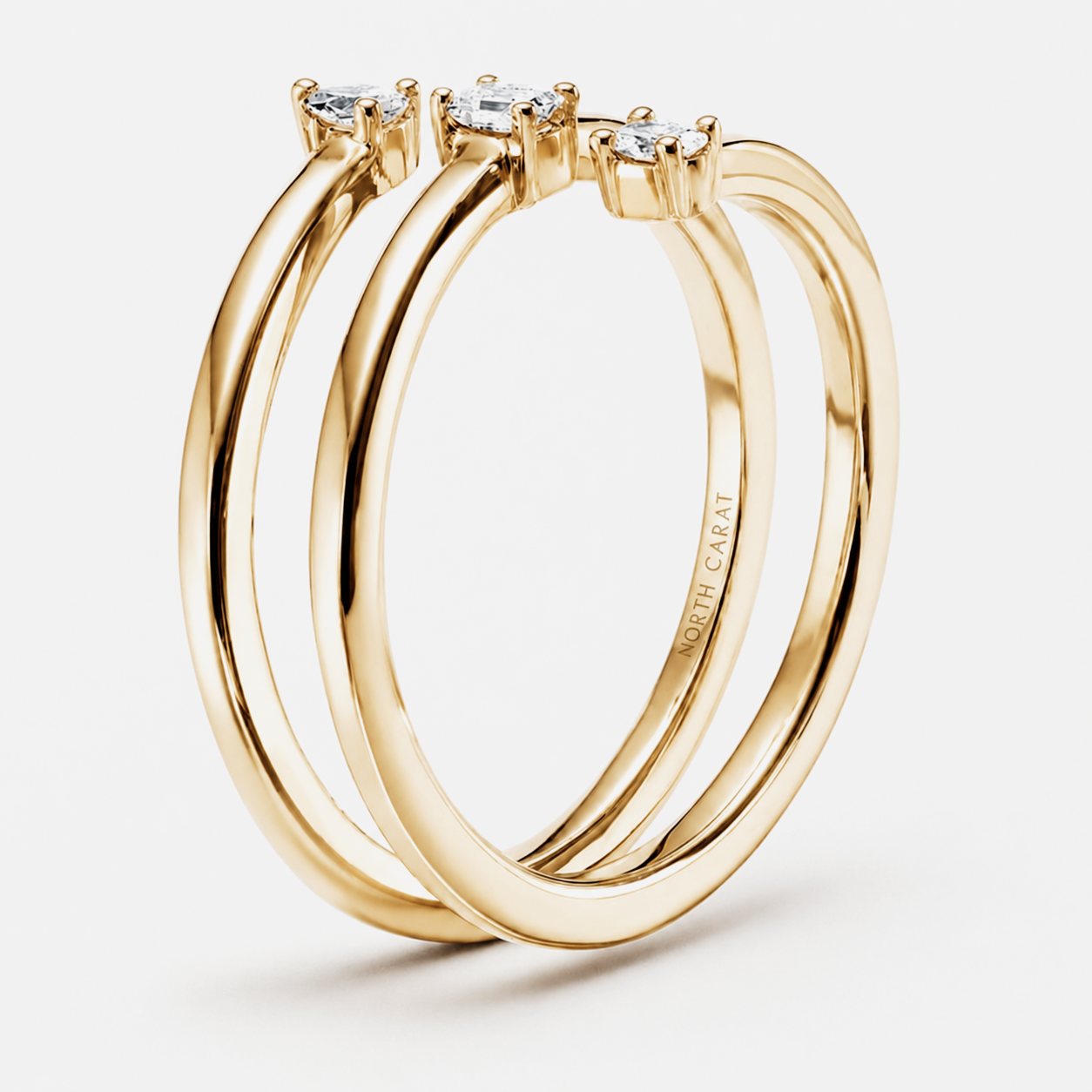 Three-Stone Diamond Wrap Ring