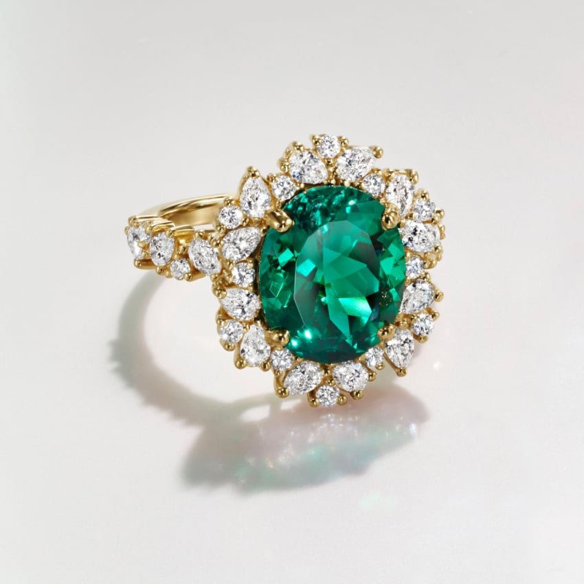 Emerald Garden Diamond Statement Ring