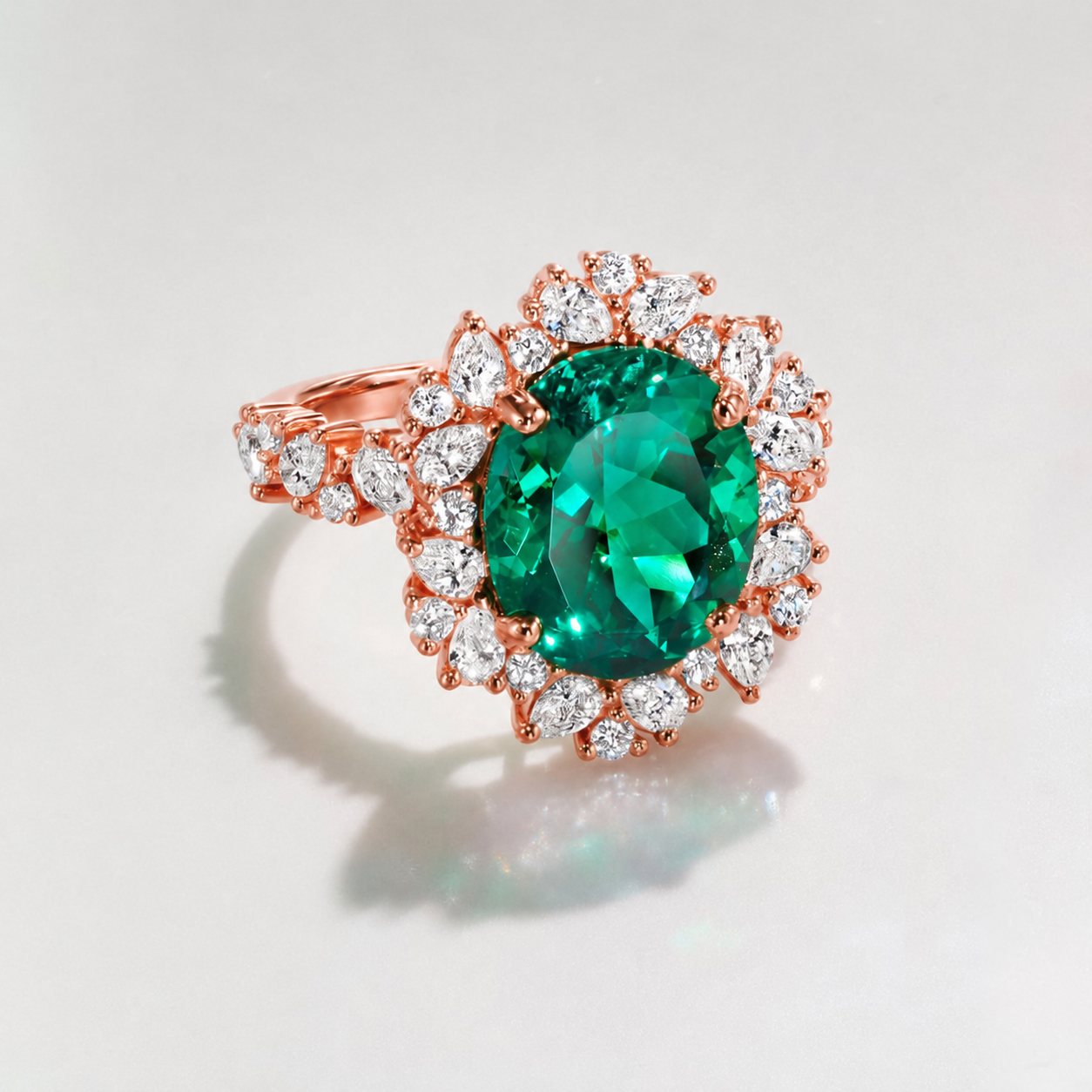 Emerald Garden Diamond Statement Ring