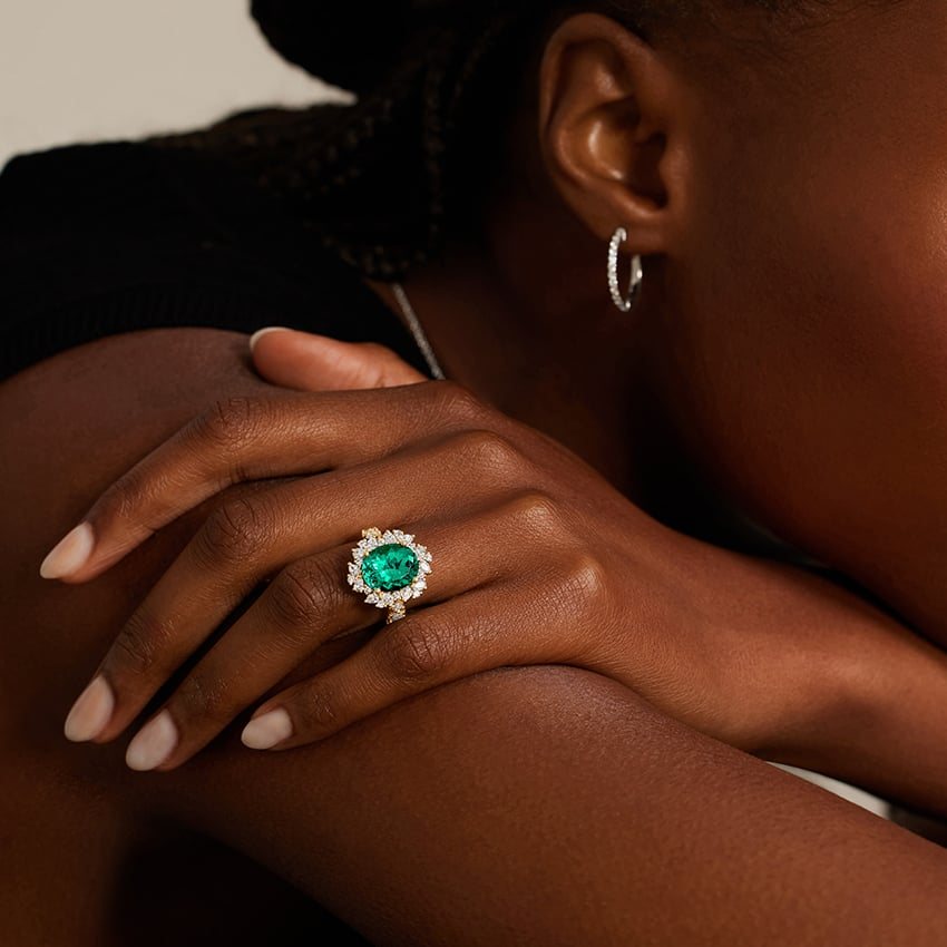 Emerald Garden Diamond Statement Ring