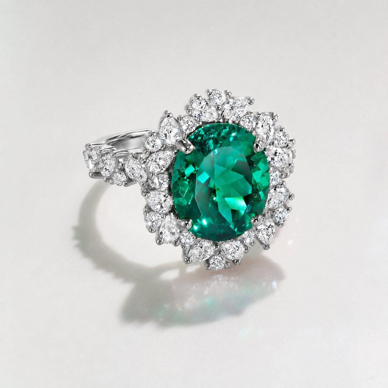 Emerald Garden Diamond Statement Ring