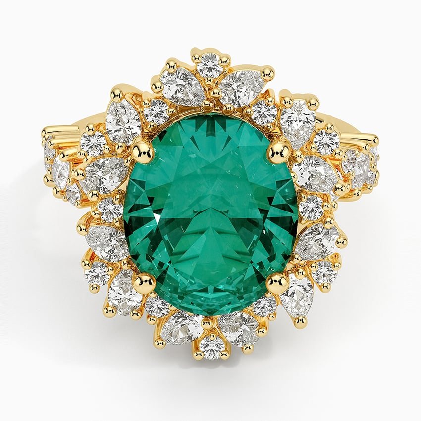 Emerald Garden Diamond Statement Ring