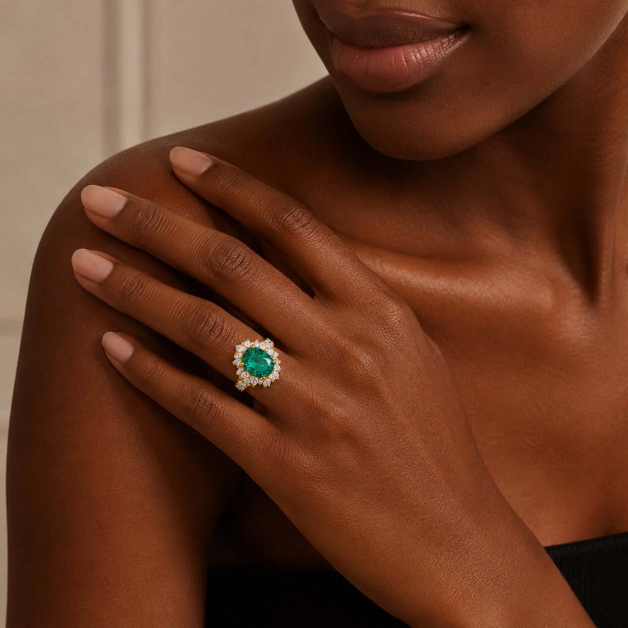 Emerald Garden Diamond Statement Ring