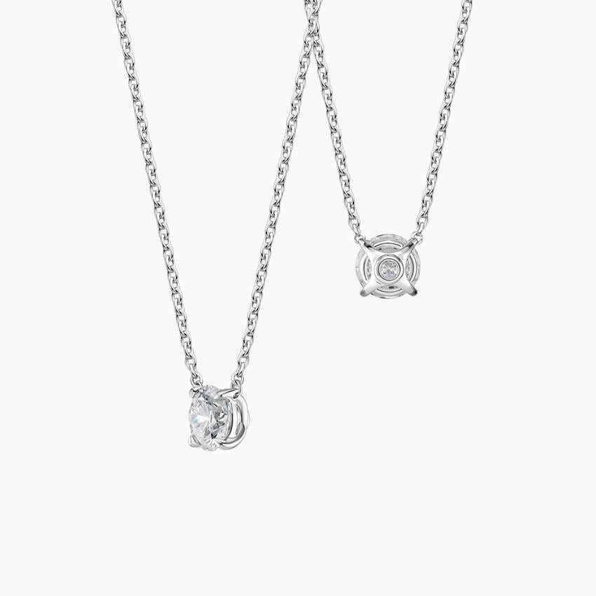 Lone Diamond Pendant Necklace