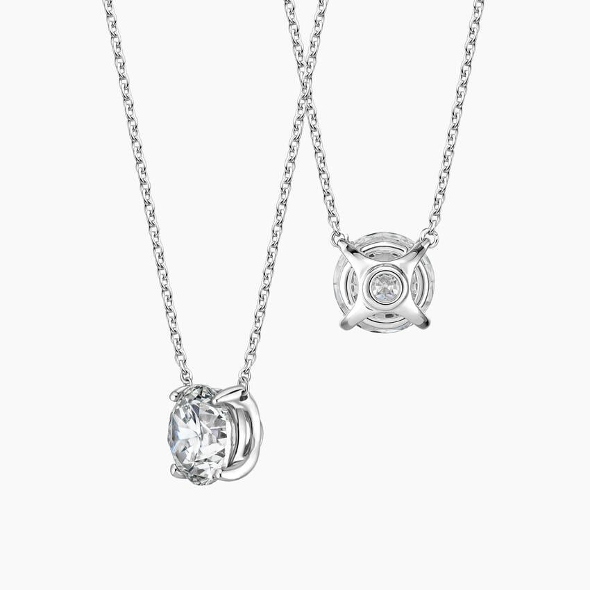 Lone Diamond Pendant Necklace