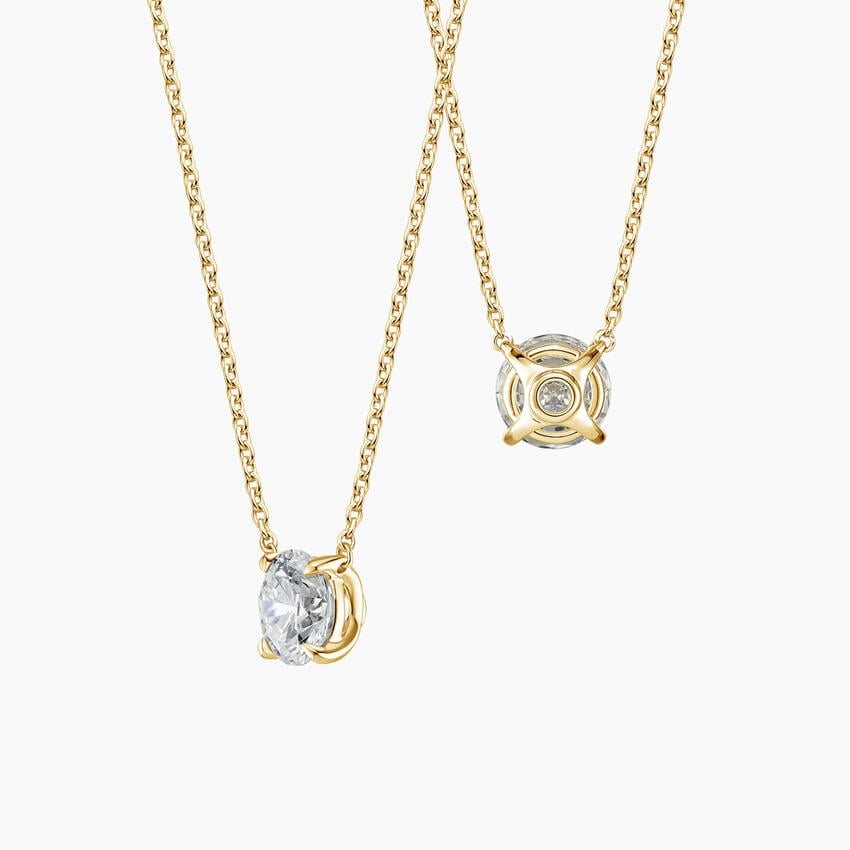 Lone Diamond Pendant Necklace