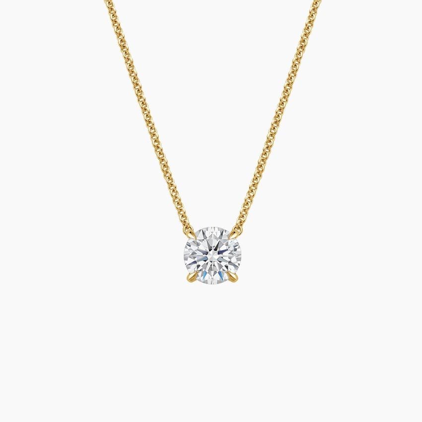 Lone Diamond Pendant Necklace