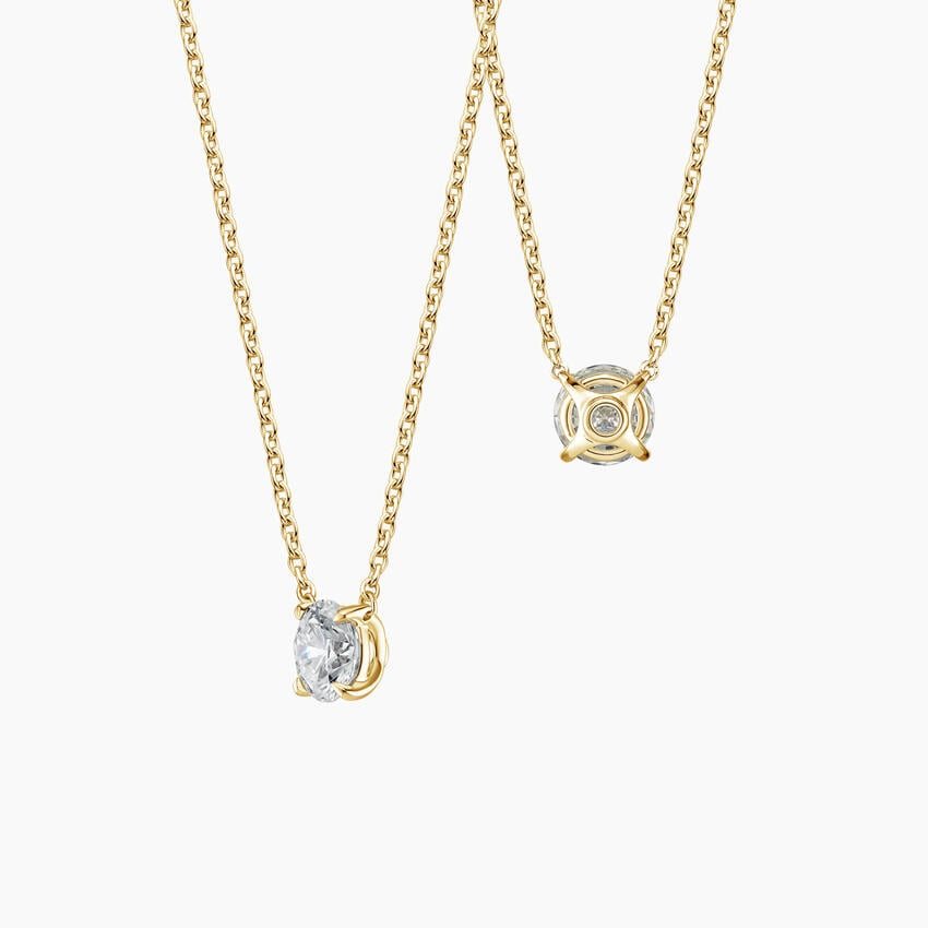 Lone Diamond Pendant Necklace