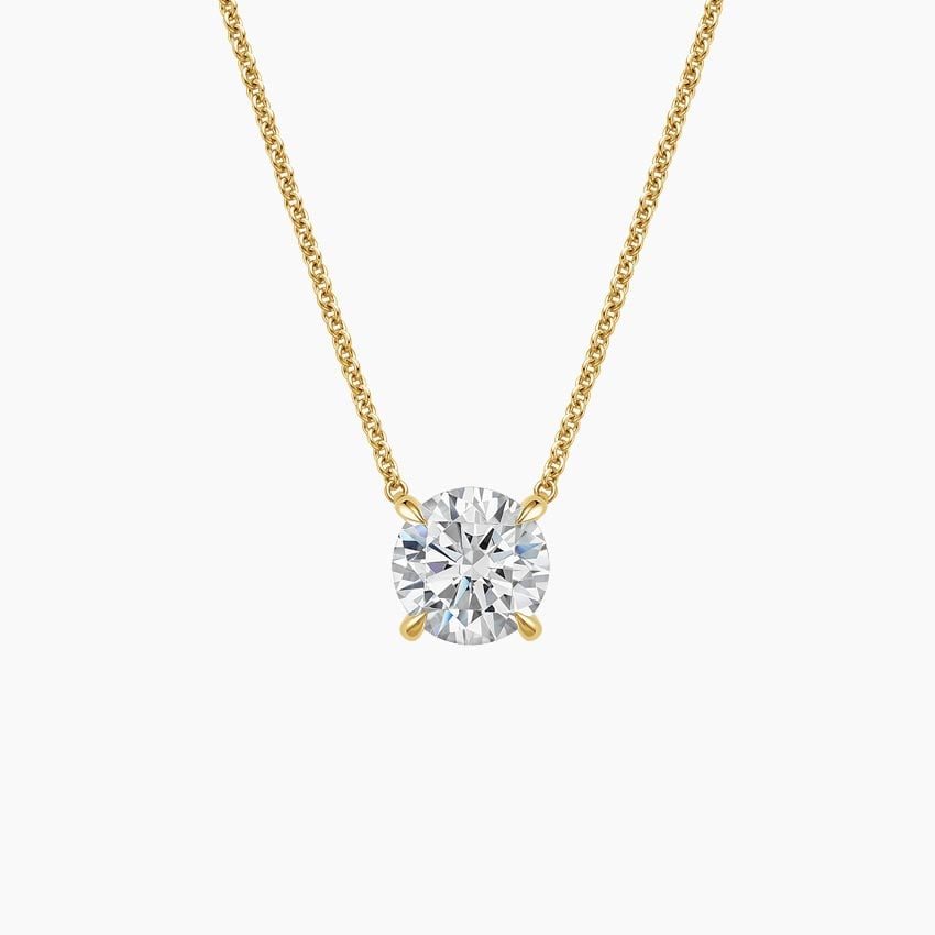 Lone Diamond Pendant Necklace