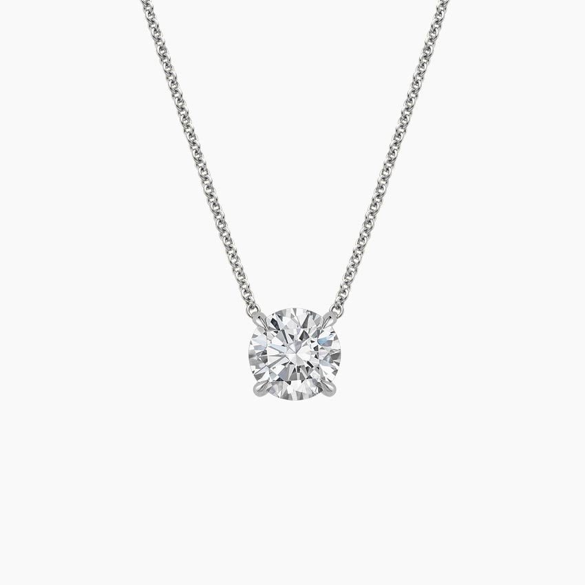 Lone Diamond Pendant Necklace