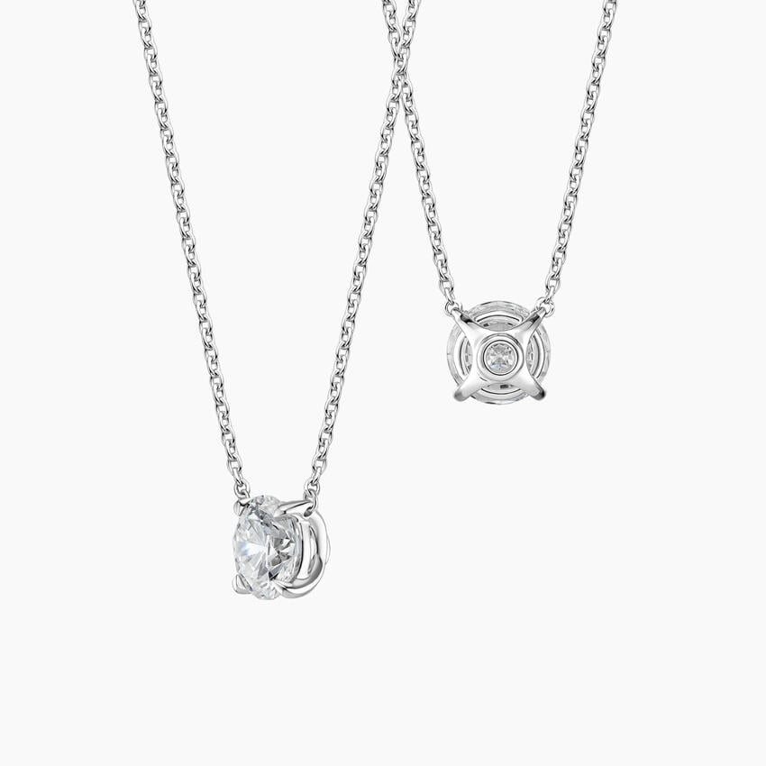 Lone Diamond Pendant Necklace