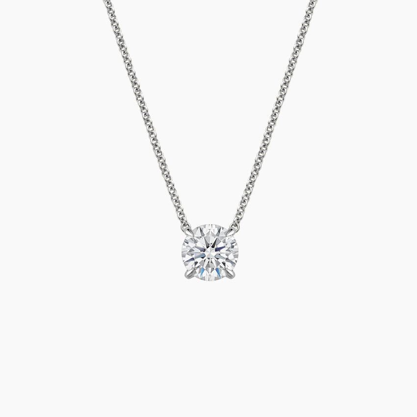 Lone Diamond Pendant Necklace