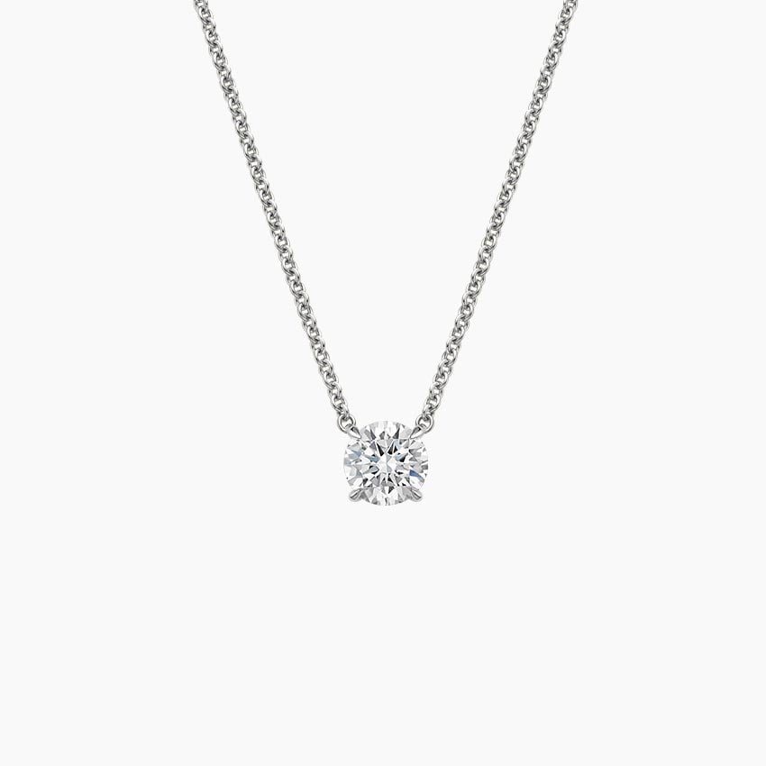 Lone Diamond Pendant Necklace