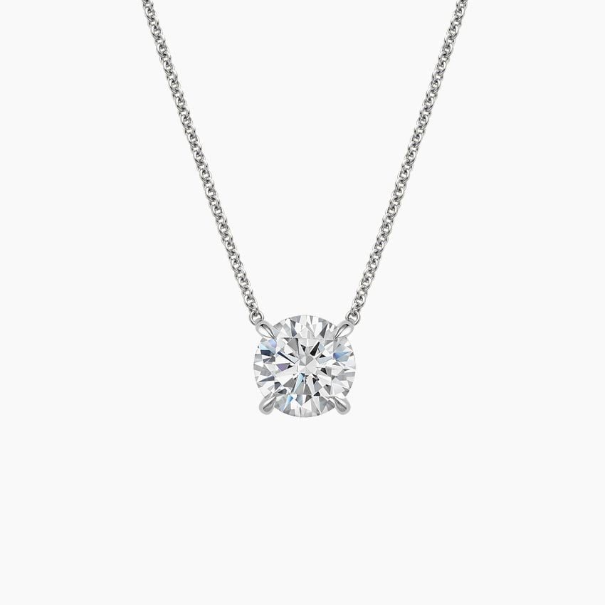 Lone Diamond Pendant Necklace
