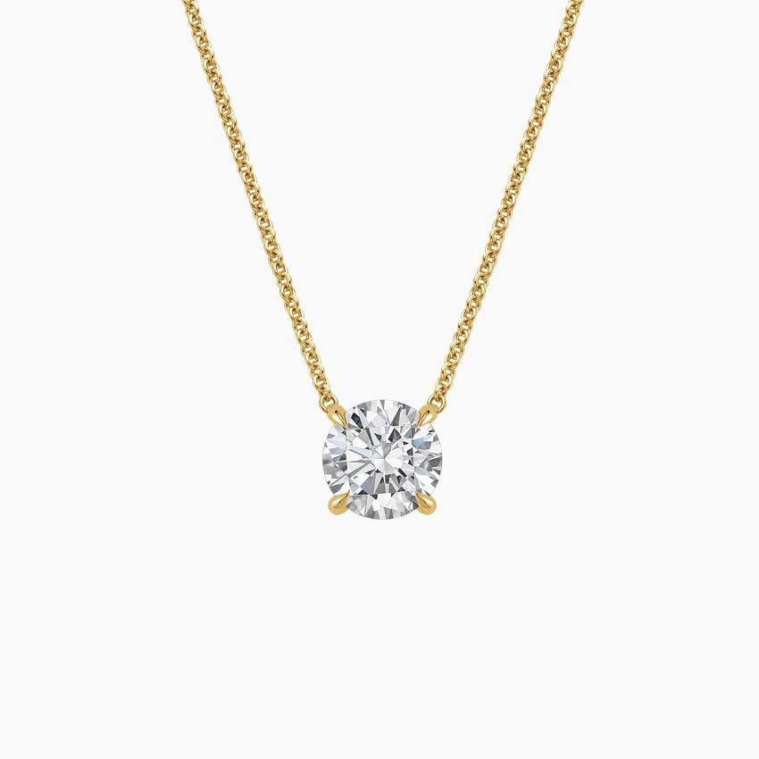 Lone Diamond Pendant Necklace