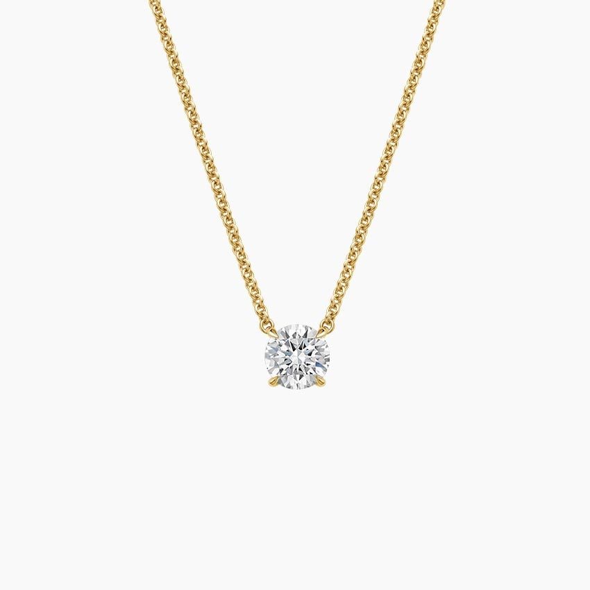 Lone Diamond Pendant Necklace