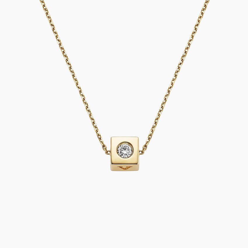 Hidden Code Diamond Cube Pendant