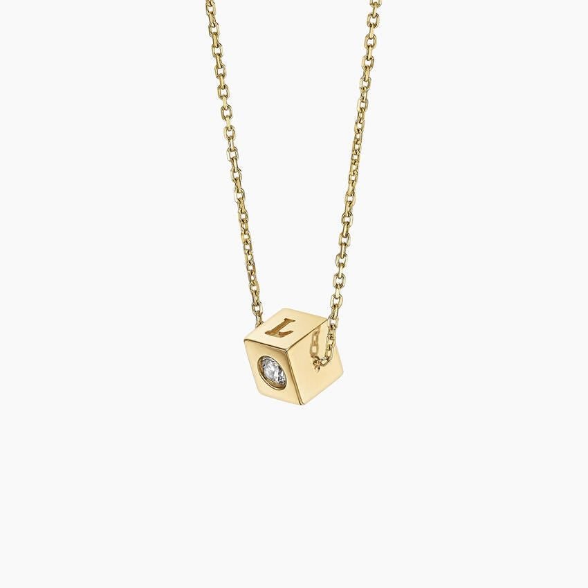 Hidden Code Diamond Cube Pendant