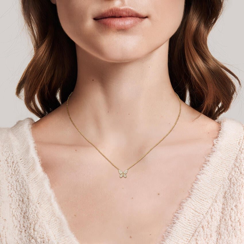 Pavé Butterfly Necklace