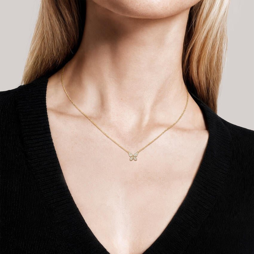 Pavé Butterfly Necklace