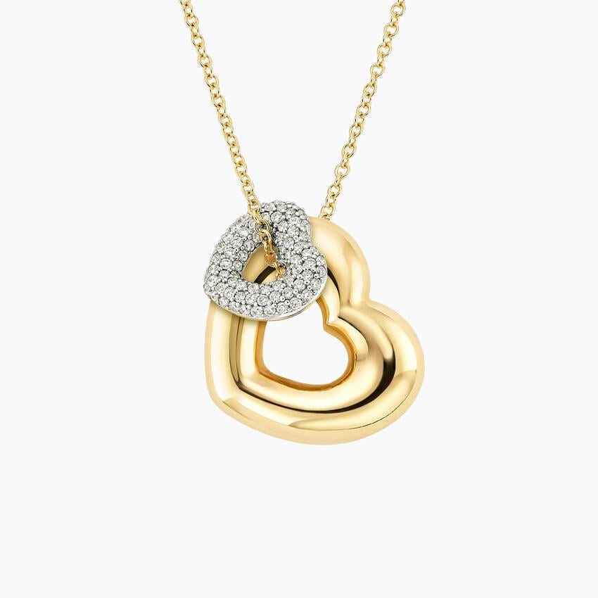 Double Heart Bar Necklace