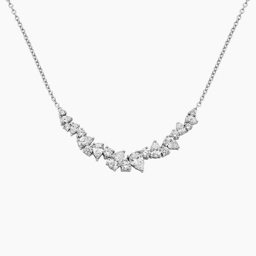 Leaf Arc Diamond Necklace