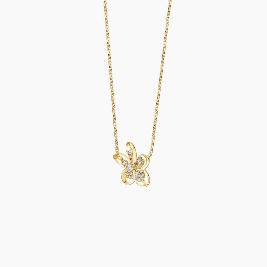Tropical Flower Diamond Pendant