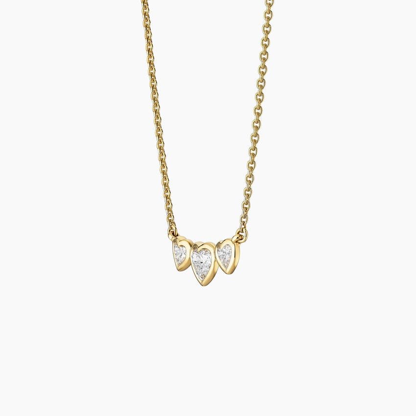 Heart Bezel Pendant Necklace