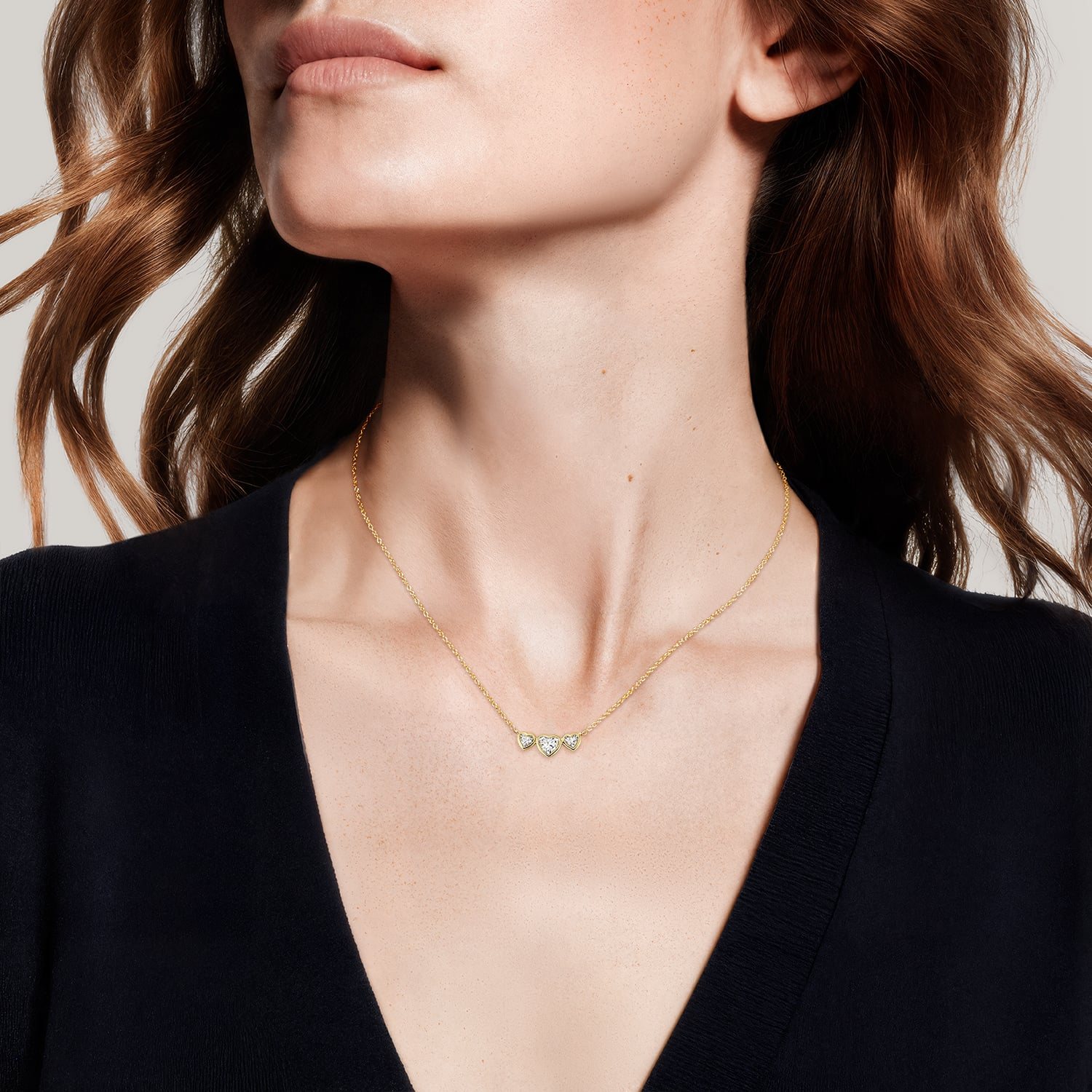 Heart Bezel Pendant Necklace