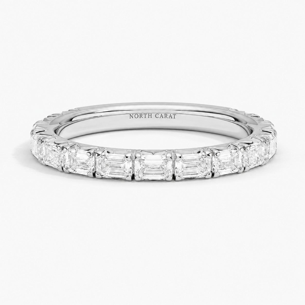Glacier Emerald Pavé Band