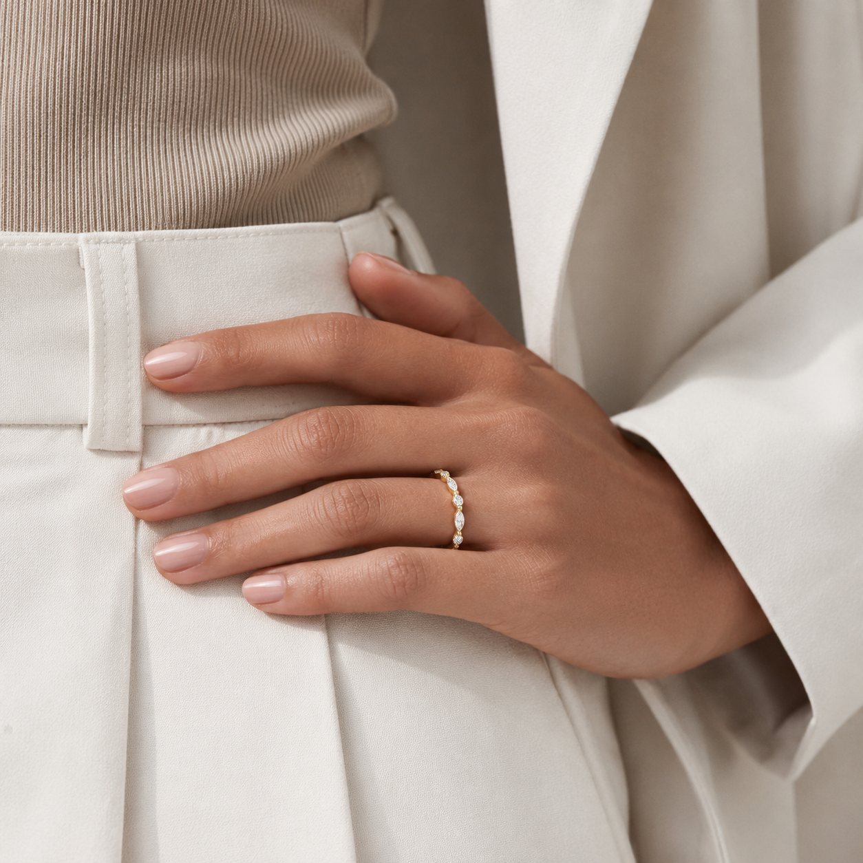 Regal Half Pavé Band