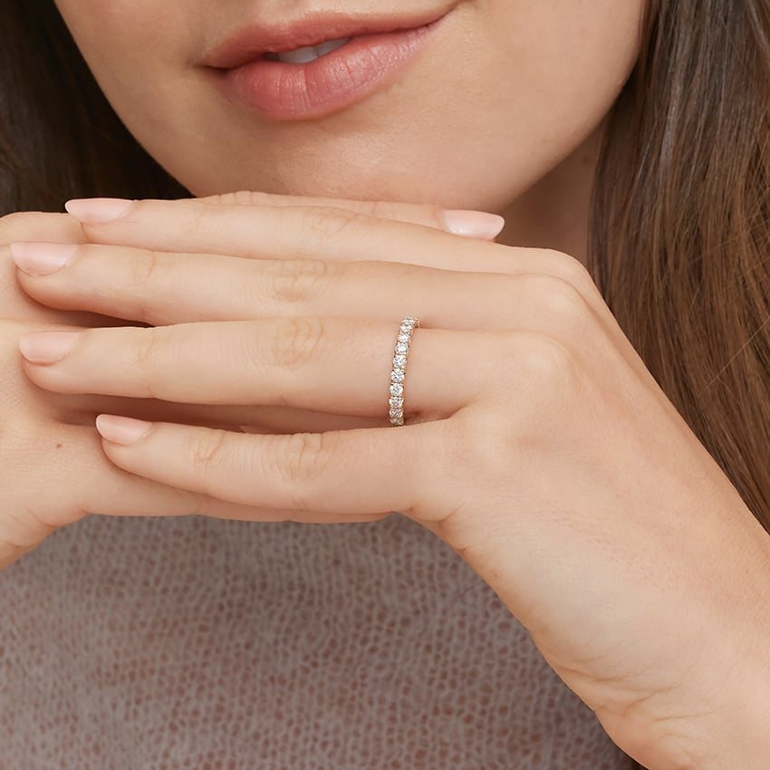 Three Quarter Pavé Diamond Band