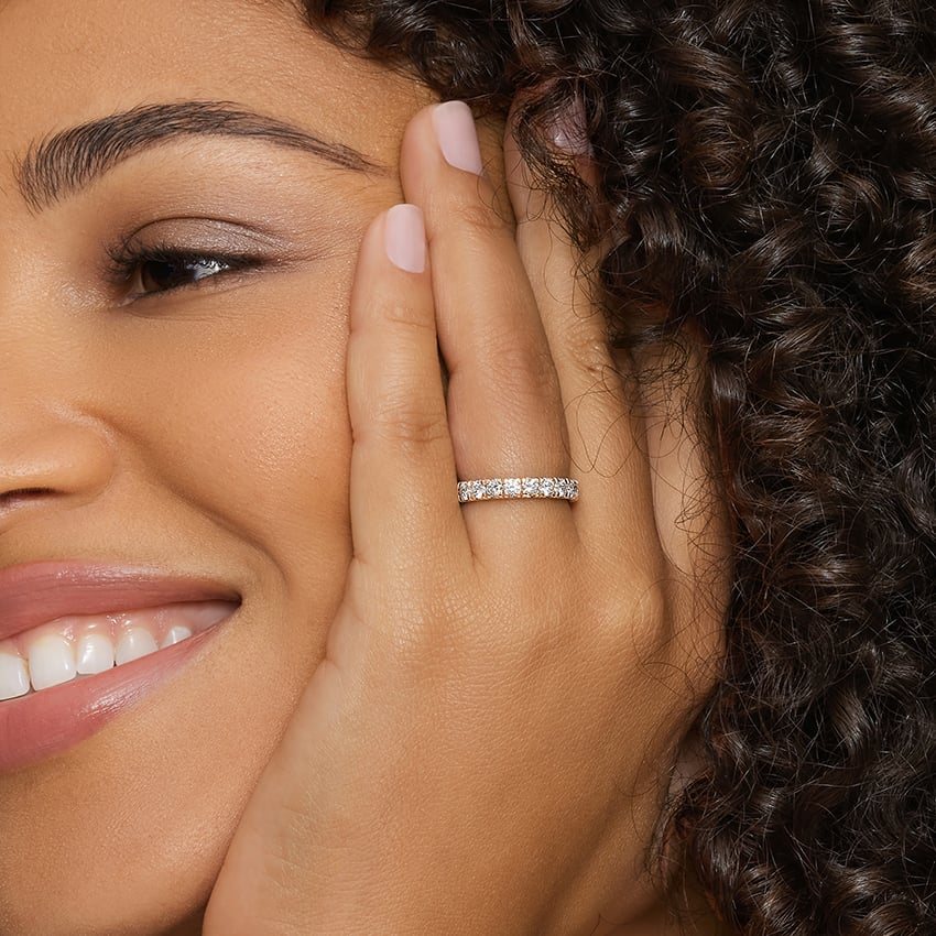 Three Quarter Pavé Diamond Band