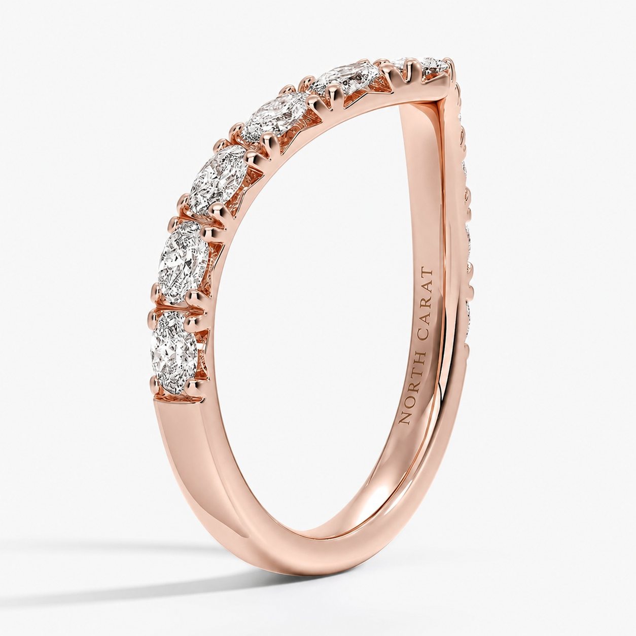 V-Contour Diamond Band